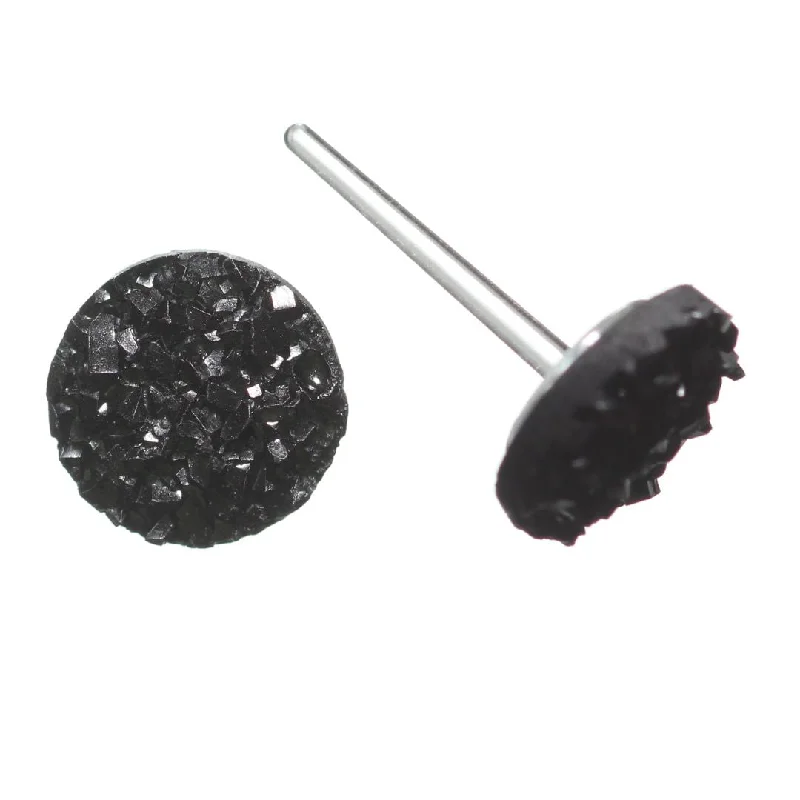 Petite Faux Druzy Studs Hypoallergenic Earrings for Sensitive Ears Made with Plastic Posts