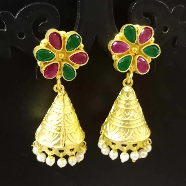 Soft cord earrings-''EXCLUSIVE''46-50 mm Hand Crafted Kundan Earrings Sold by per Pair pack