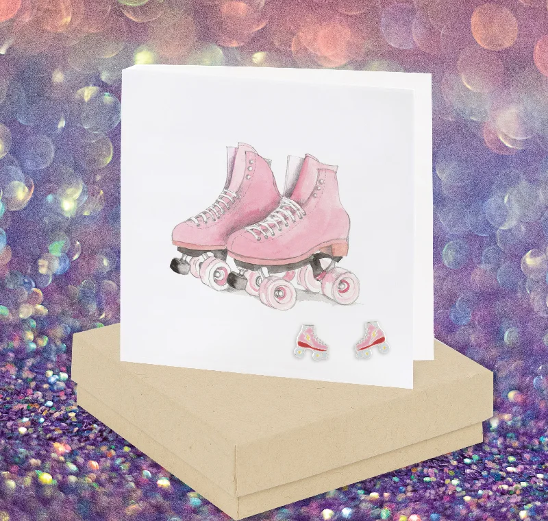 Boxed Sterling Silver Roller Skate Stud Earrings - Handmade and Perfect for Any Occasion