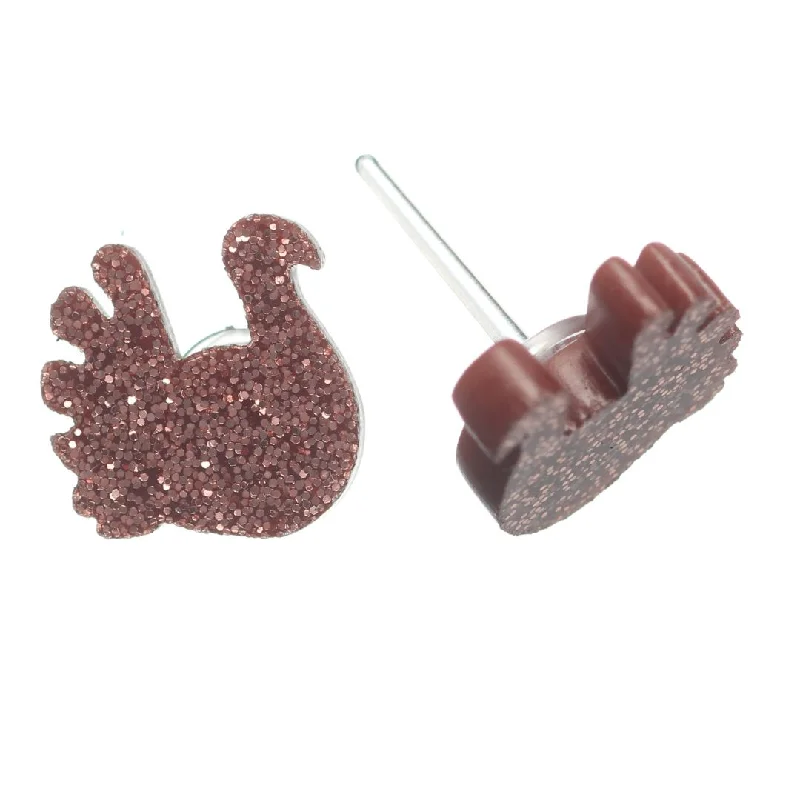 Turkey Silhouette Studs Hypoallergenic Earrings for Sensitive Ears Made with Plastic Posts