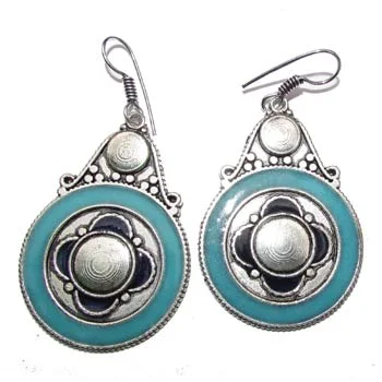 Light clay earrings-Size 52x36mm Per pair Pack Nepali Earrings,