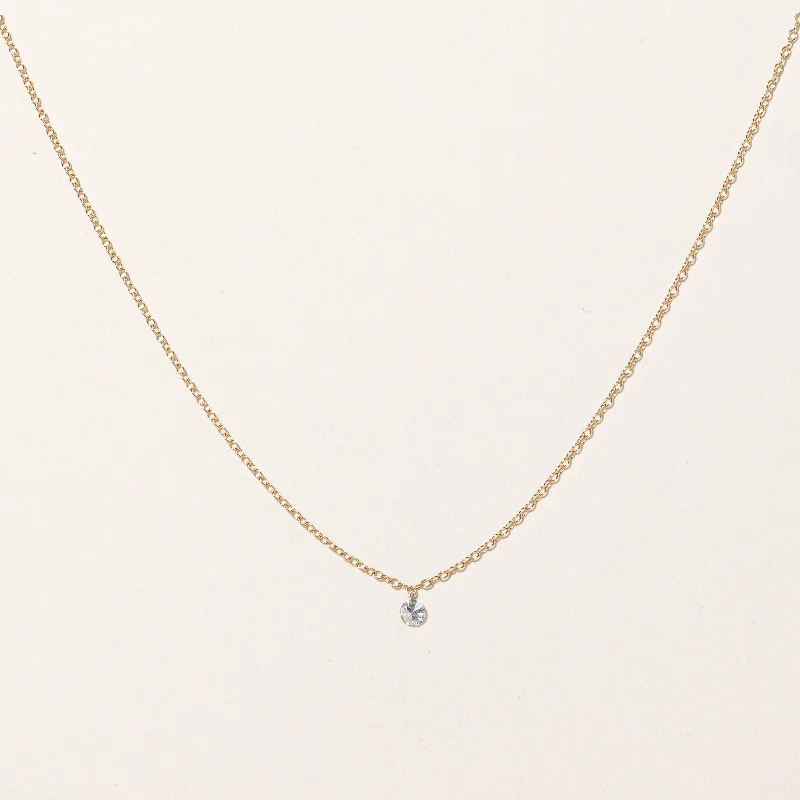 Angled design necklaces-Diamond Pendant Necklace | 0.07ct | 16"-17" |