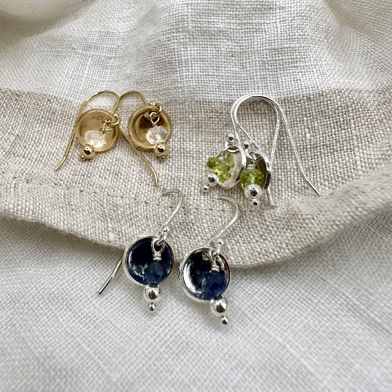 Shiny star earrings-Glow Birthstone Earrings