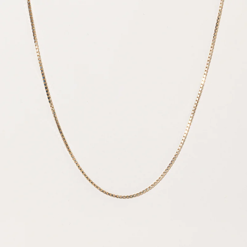 Lunar star necklaces-10k Yellow Gold Box Link Chain | 18" |