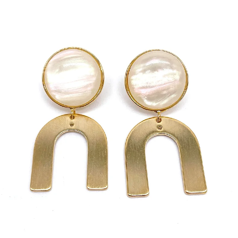 Victorian flair earrings-14k Gold Plated Gila Hoops