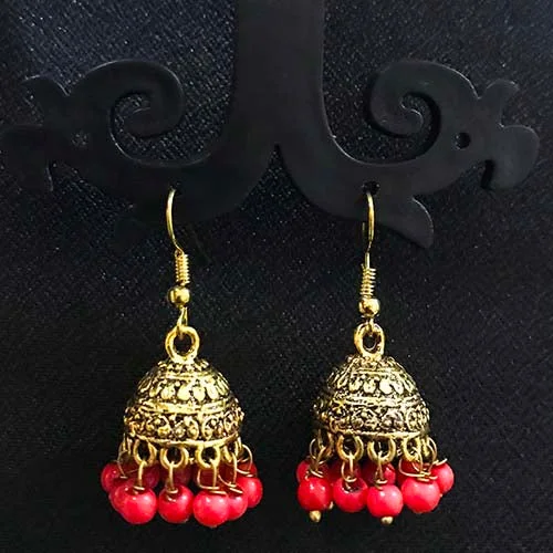 Cedar wood earrings-High Quality Indian Made Oxidized Jhumka Earring Sold by per Pair Pack