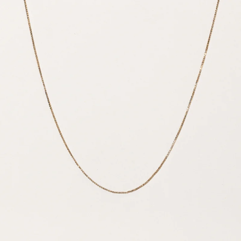 Pure gloss necklaces-10k Yellow Gold Box Link Chain | 18" |