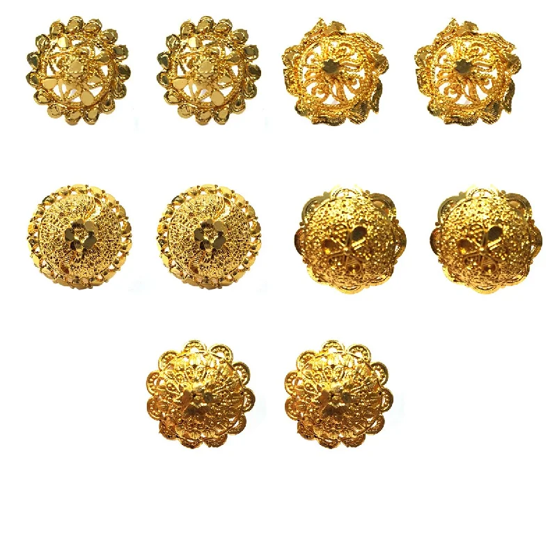 Small dot earrings-Combo Pack Of 5 Pairs Of Earrings, Gold, Silver Hot and Bold TrendsTops Earring for Girls & Women