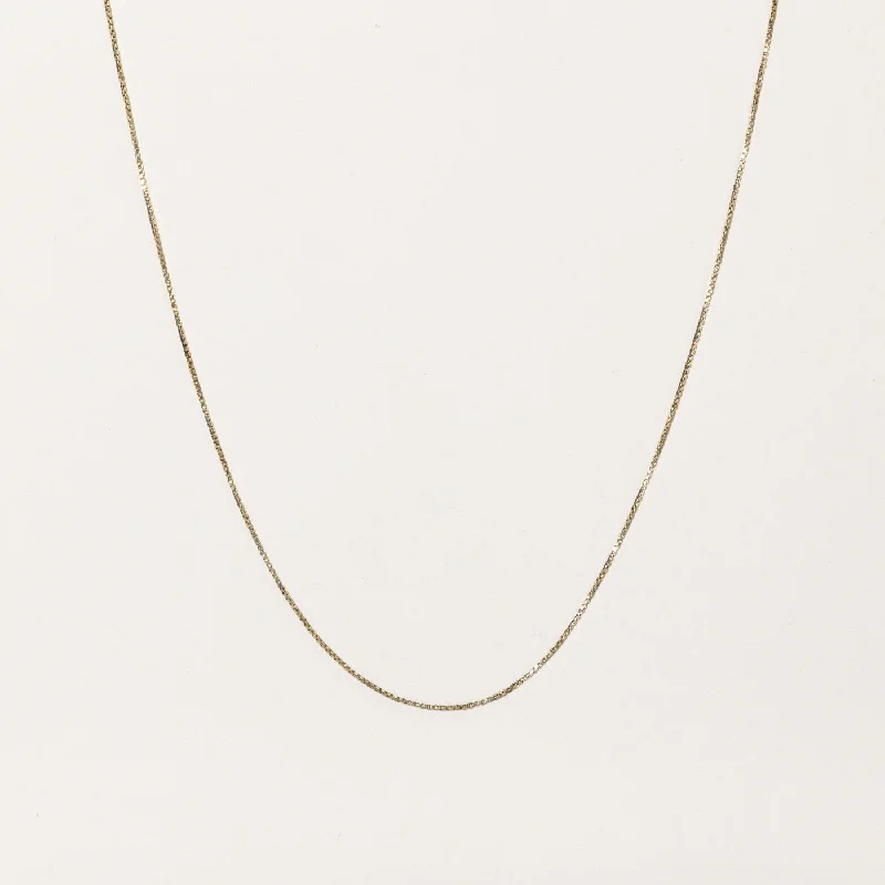 Baroque pearl necklaces-14k Yellow Gold Box Link Chain | 16" |