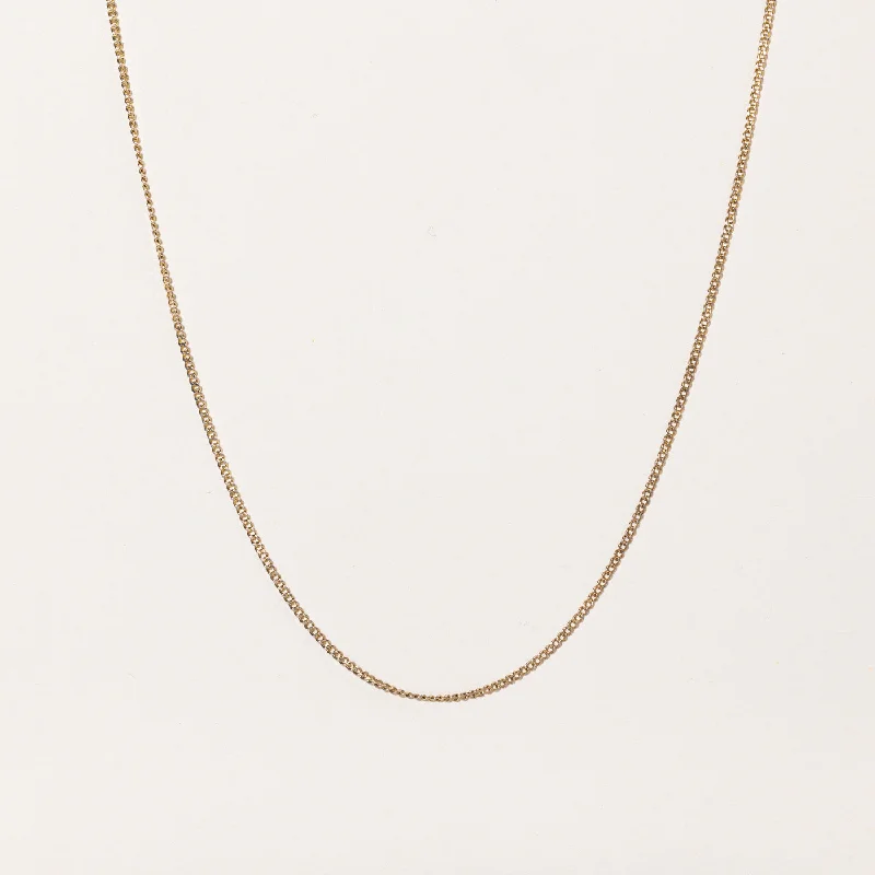 Curved gem necklaces-10k Yellow Gold Curb Link Chain | 28" |