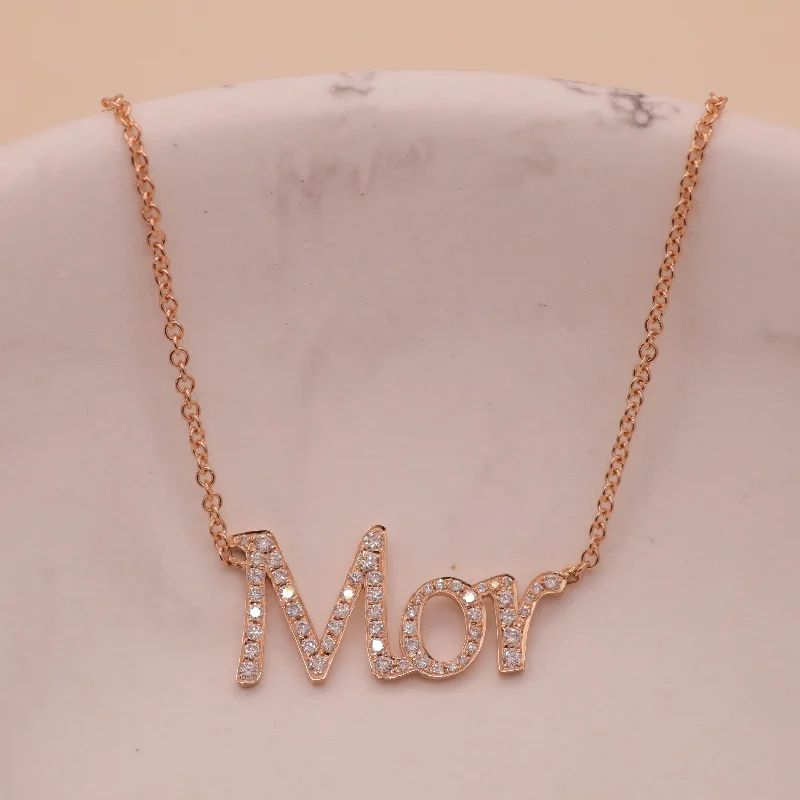 Pure gloss necklaces-Name necklace set with diamonds