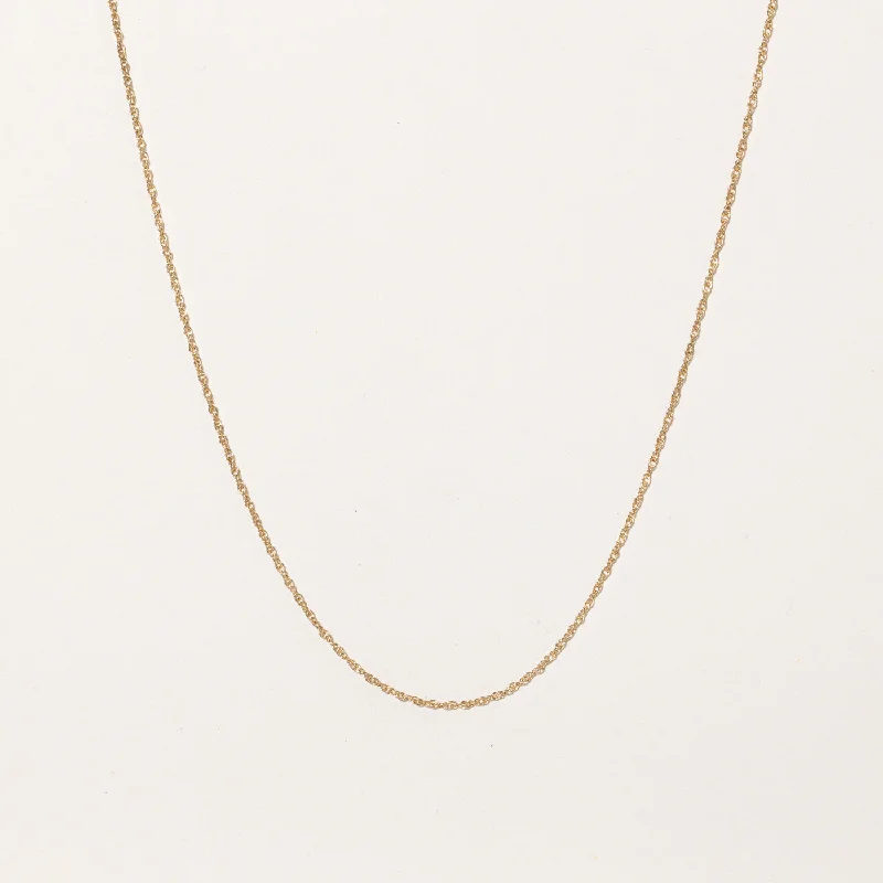 Solid link necklaces-14k Yellow Gold Prince of Wales Chain | 18" |