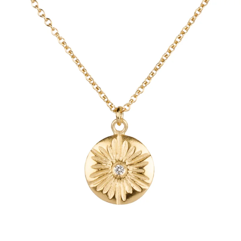 Bali style necklaces-Large Lucia Diamond Vermeil Necklace