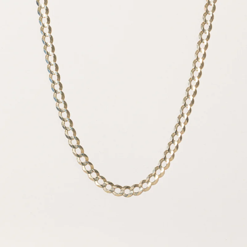 Layered chain necklaces-10k Yellow Gold Curb Link Chain | 28" |