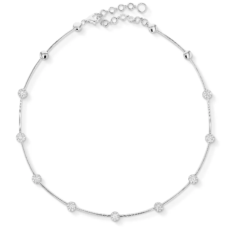 Firm chain necklaces-Robert Irwin Couture Fiori Round Bar Necklace