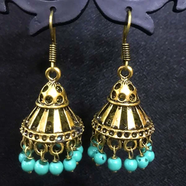 Cotton cord earrings-High Quality Indian Made Big Size Oxidized Jhumka Earring Sold by per Pair Pack