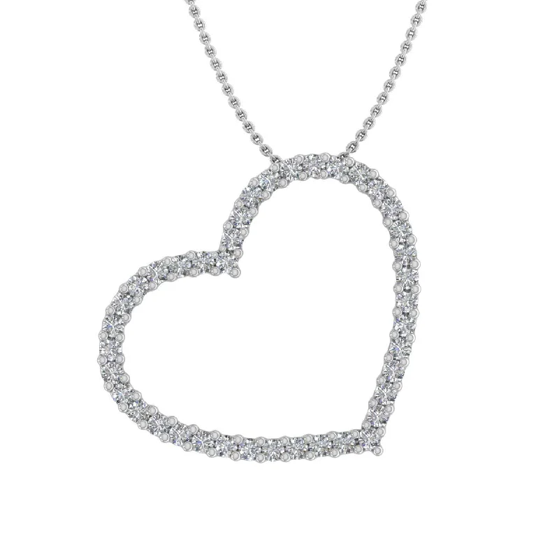 Woven knot necklaces-1/3 Carat Diamond Heart Pendant Necklace in Gold (Silver Chain Included) IGI Certified - IGI Certified