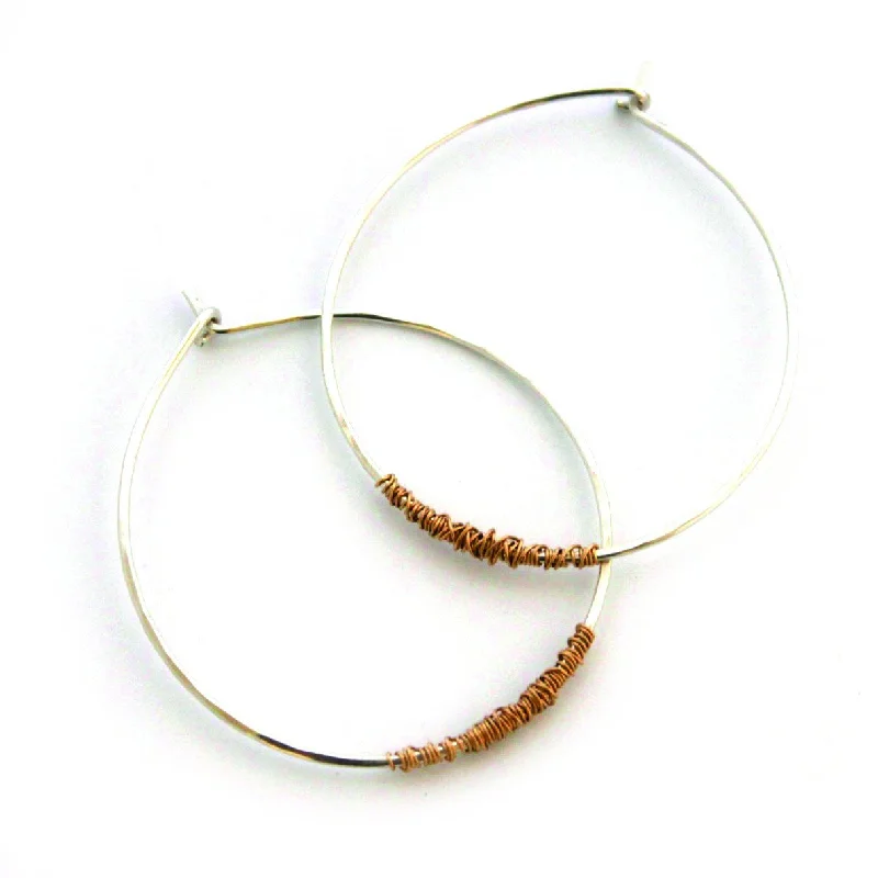 Tiered drop earrings-All Mixed Up Hoops