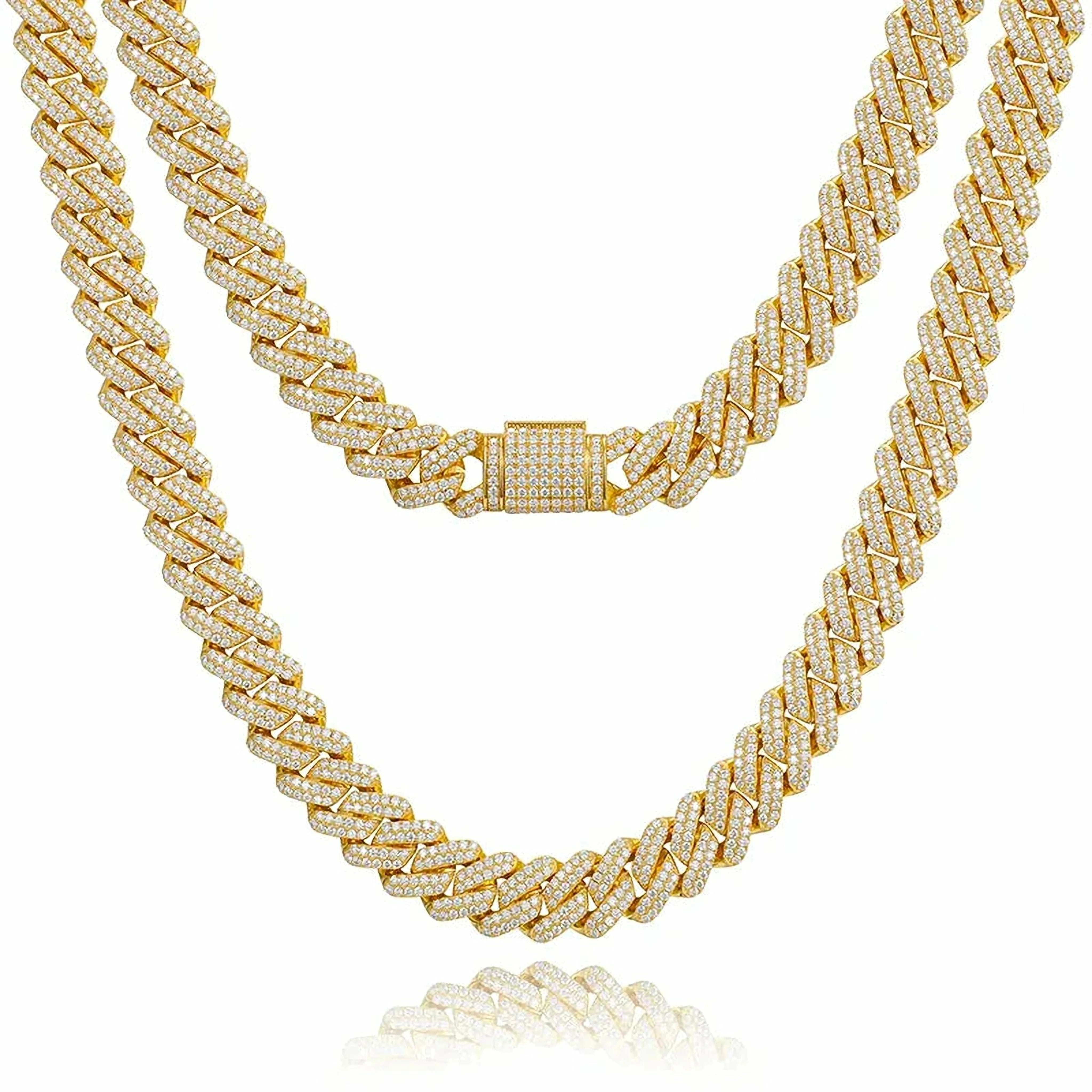 Raw woven necklaces-Moissanite Miami Cuban Chain Necklace - 12mm