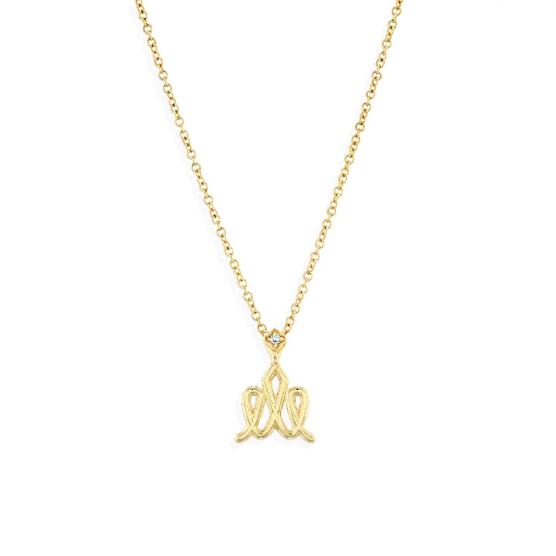 Drape-style necklaces-Crown Gold Necklace