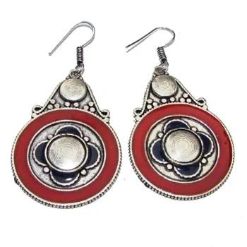 Curved design earrings-Size 52x36mm Per pair Pack Nepali Earrings,