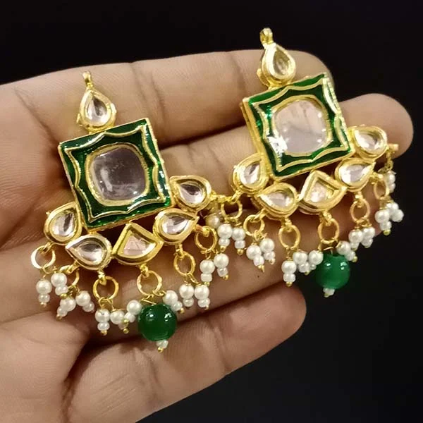 Yarn tassel earrings-''EXCLUSIVE'' Hand Crafted Kundan Earrings Sold by per Pair pack