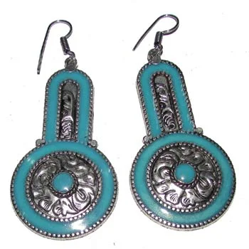 Old coin earrings-Size 60x35mm Per pair Pack Nepali Earrings,