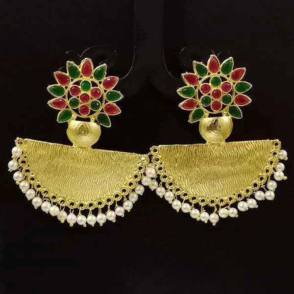 Flat medallion earrings-''EXCLUSIVE''45-50 mm Hand Crafted Kundan Earrings Sold by per Pair pack