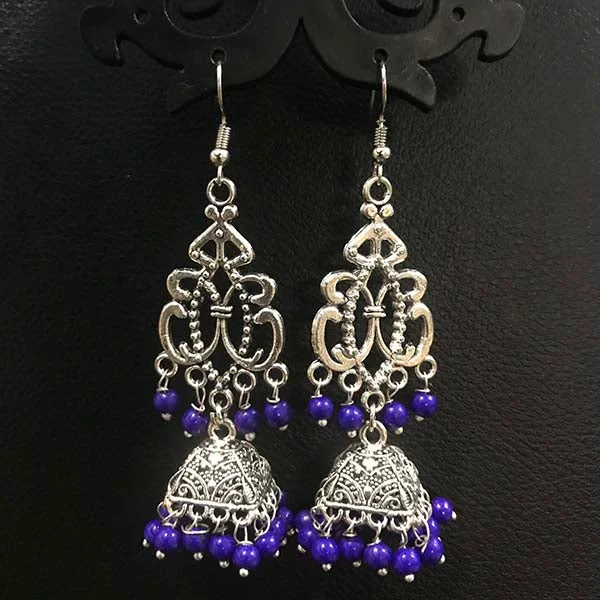 Yarn tassel earrings-High Quality Indian Made Big Size Oxidized Jhumka Earring Sold by per Pair Pack