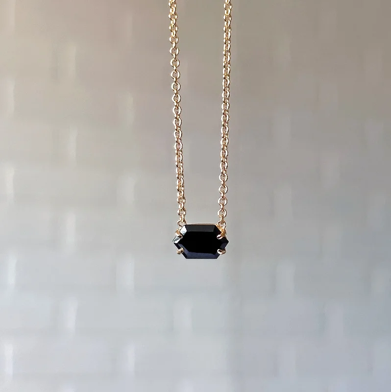 Shiny crystal necklaces-Emerson Black Garnet Necklace in Vermeil