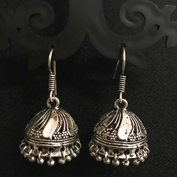 Aged brass earrings-High Quality Indian Made Oxidized Jhumka Earring Sold by per Pair Pack