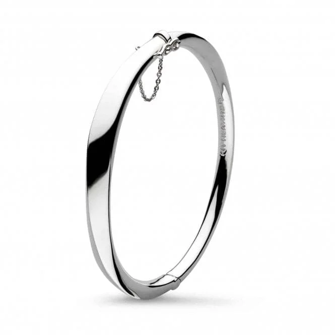 Clear quartz bangles-Bevel Cirque Hinged Bangle 7174RP