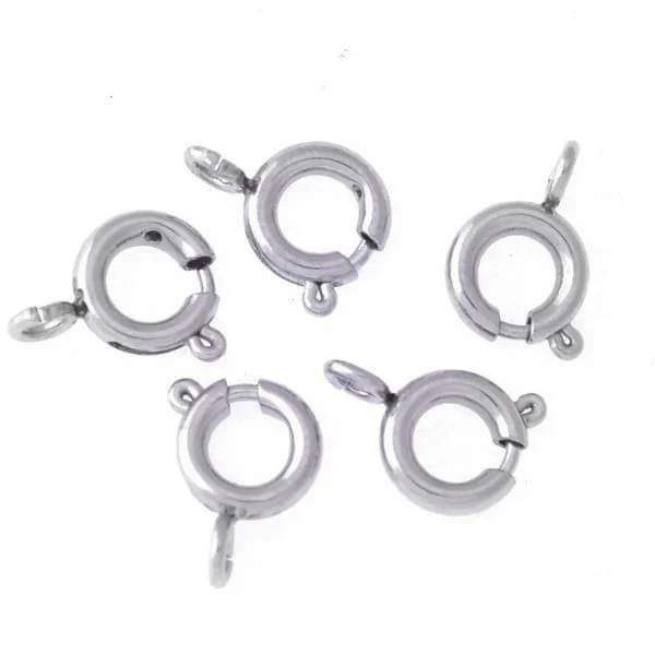 Tide shape rings-9mm Korean Brass Spring Ring Clasps