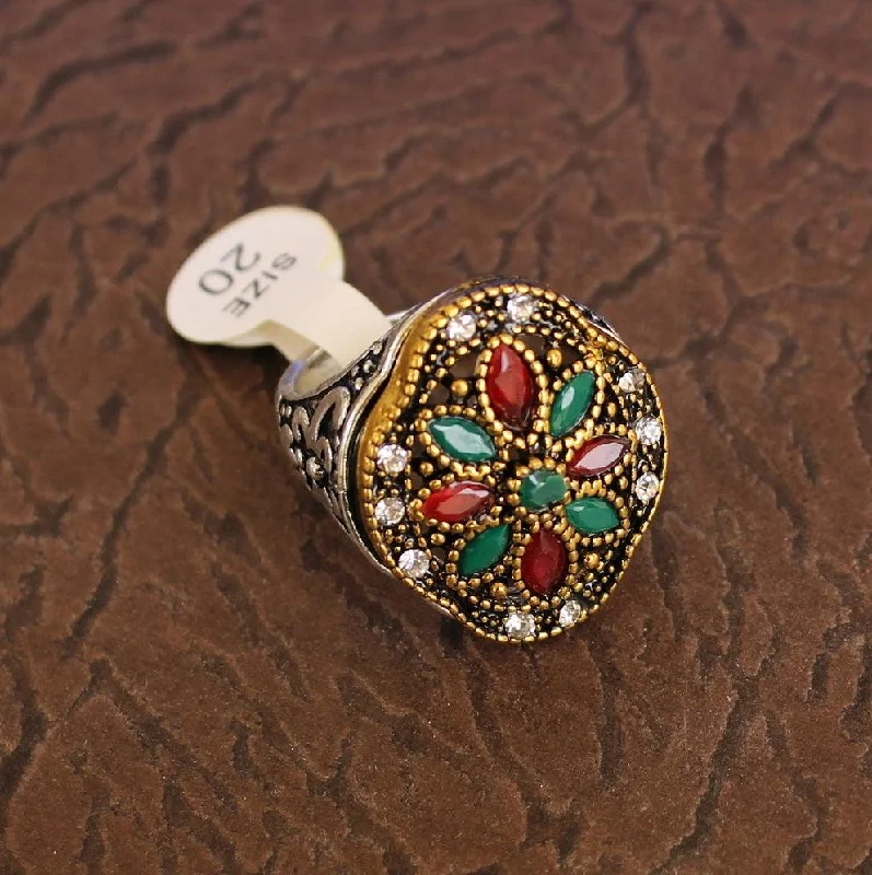 Gloss finish rings-Designer Victorian Finger Rings Multicolor