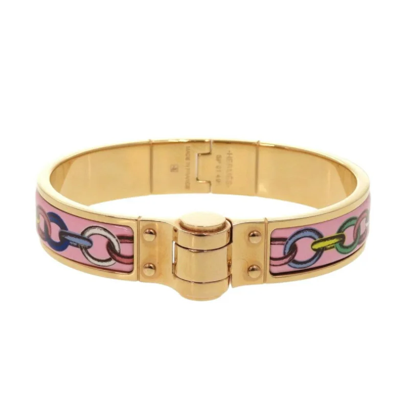 Emerald bead bangles-Hermes gold pink Metal Bangle (Pre-Owned)