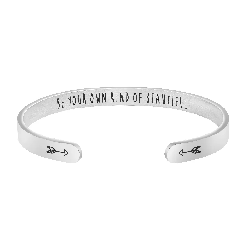 Hand-glossy bangles-Be Your Own Kind of Beautiful Mantra Cuff Bangle