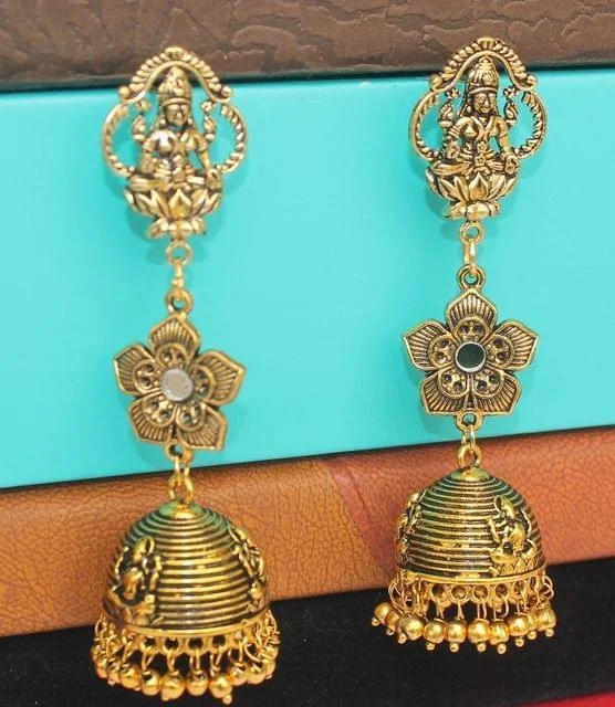 Bright star rings-Gold Plated German Silver Jhumka Earring