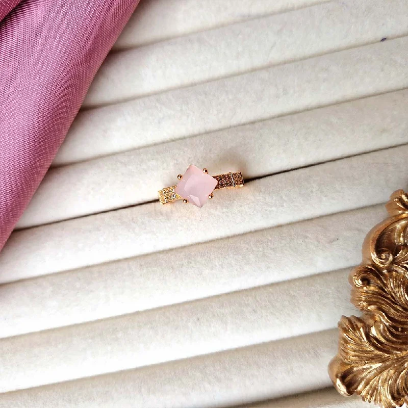 Topaz stone rings-Luminous Ring (Pink)