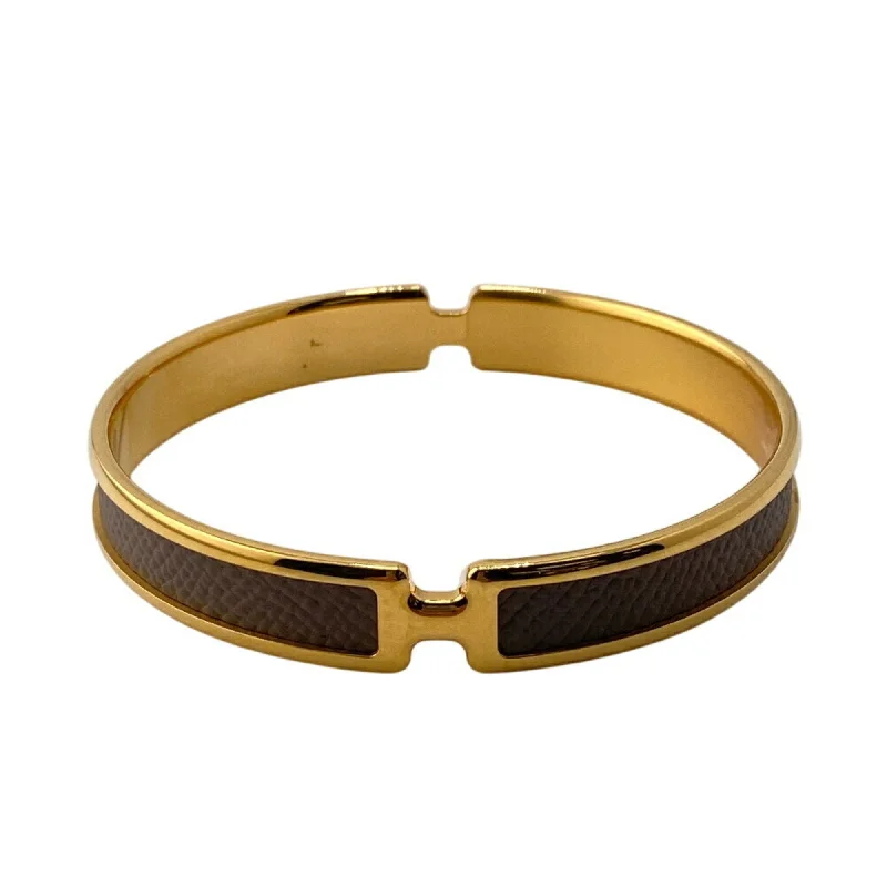 Aged cameo bangles-Hermes gold Leather Bangle (Pre-Owned)