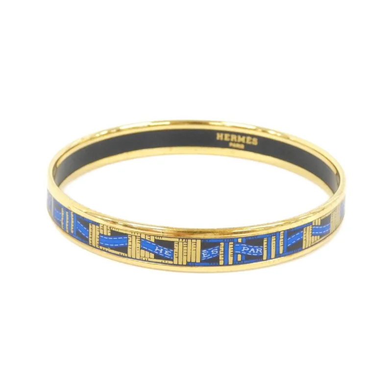 Polished bead bangles-Hermes blue gold Palladium Bangle (Pre-Owned)