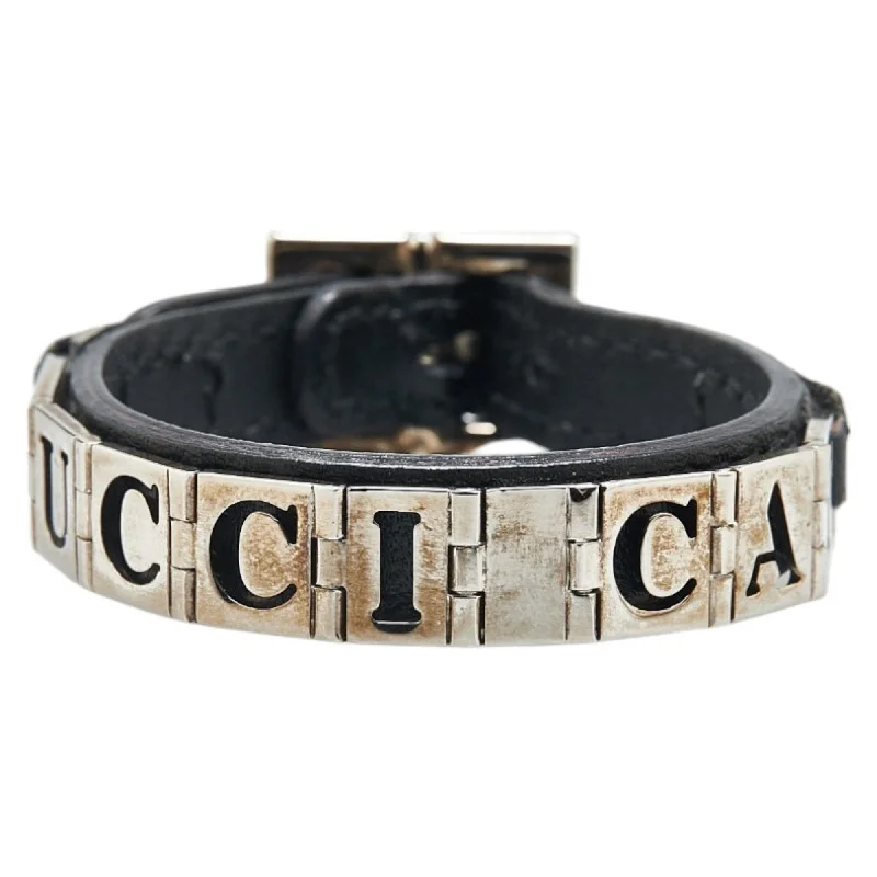 Cord wrap bangles-Gucci   Leather Metal Bangle (Pre-Owned)