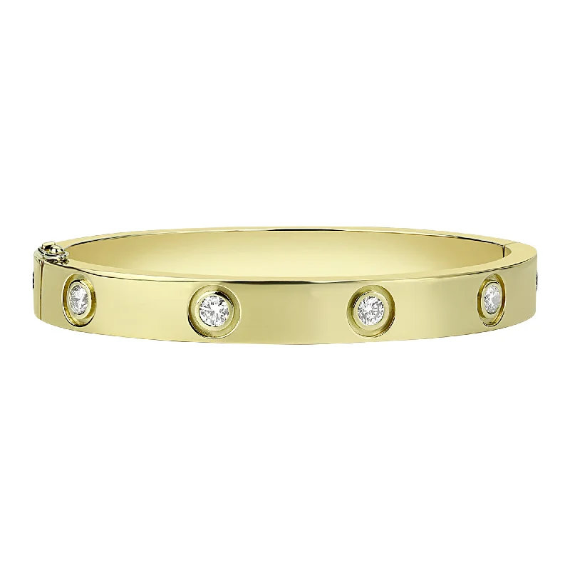 Tide shape bangles-Bangle - Diamond (2306A)