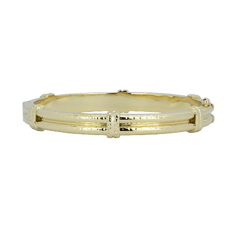 Solid stone bangles-Bangle - Gold