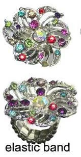 Crystal-twisted rings-One Size Fits All Rings U80150-0257