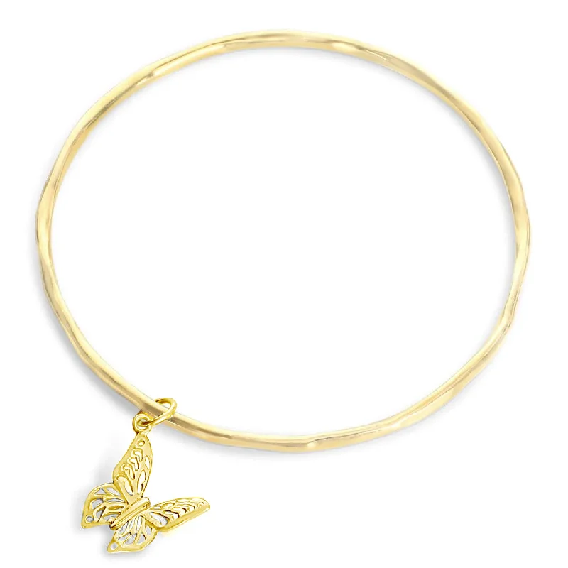 Cord wrap bangles-Butterfly Bangle | Gold