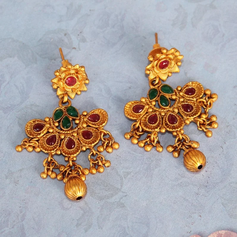 Joy charm rings-Sanskriti Temple Matte Earring