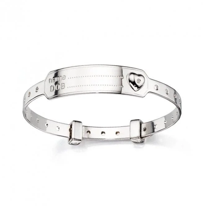 Fox motif bangles-Sterling Silver Heart Medical Baby Bangle B4875