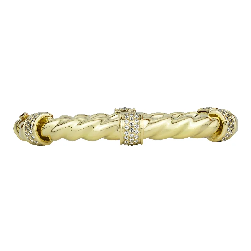 Gem stack bangles-Bangle - Diamond