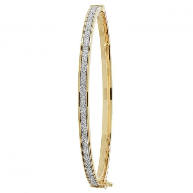 Light wood bangles-9ct Gold Ladies Hinged Bangle BN387