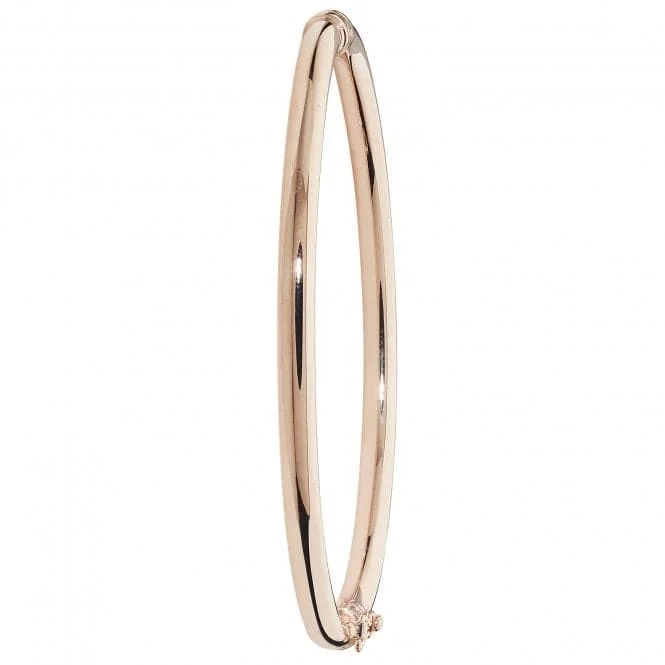 Half moon bangles-9ct Rose Gold Hinged Bangle BN376R